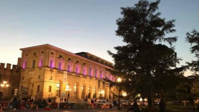 Palazzo Gran Guardia si colora di lilla per lotta ai disturbi alimentari