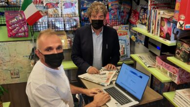 Bianchini nell'edicola di Porta Vescovoq