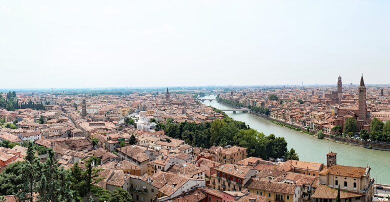 Panorama sul centro storico di Verona