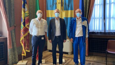 Da sinistra Il presidente di Mombocar Aloisi, l'Assessore Rando e il presidente Iuta Zucchinali