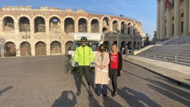 Luca Falcon, l'assessore Maellare e Giulia Trabucco