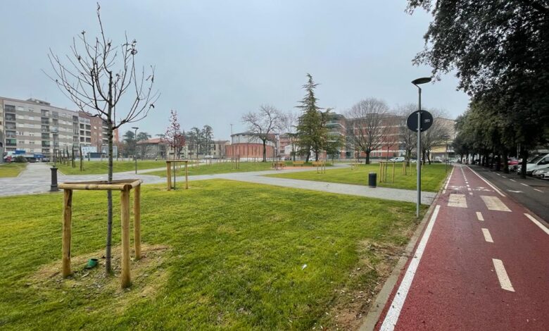 Uno scorcio del nuovo parco in via Emo