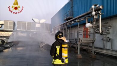 La squadra speciale dei Vigili del Fuoco all'opera