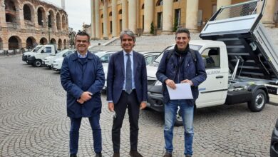 Il Sindaco con gli assessori Zanotto e Padovani