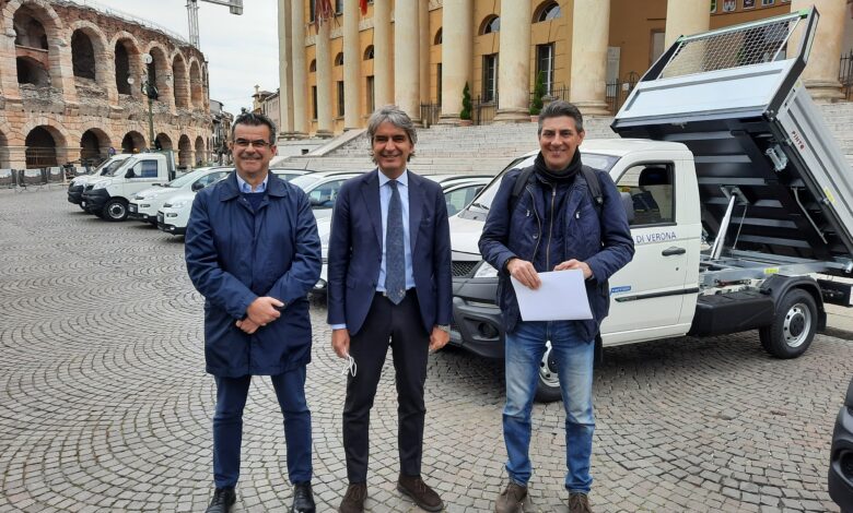 Il Sindaco con gli assessori Zanotto e Padovani
