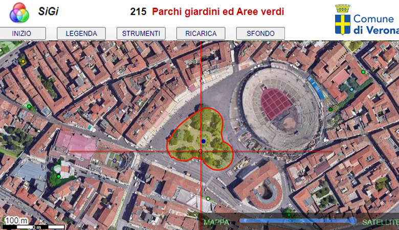 Una porzione della mappa interattiva